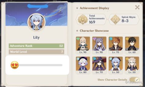 Genshin's Genshin Character Showcase .